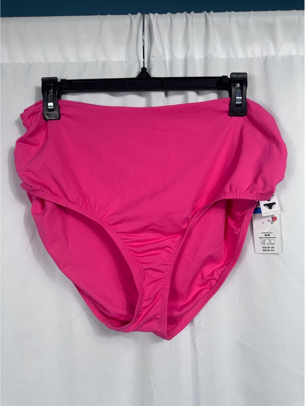 Anne Cole Convertible High Waist Bikini Bottom XL Pink